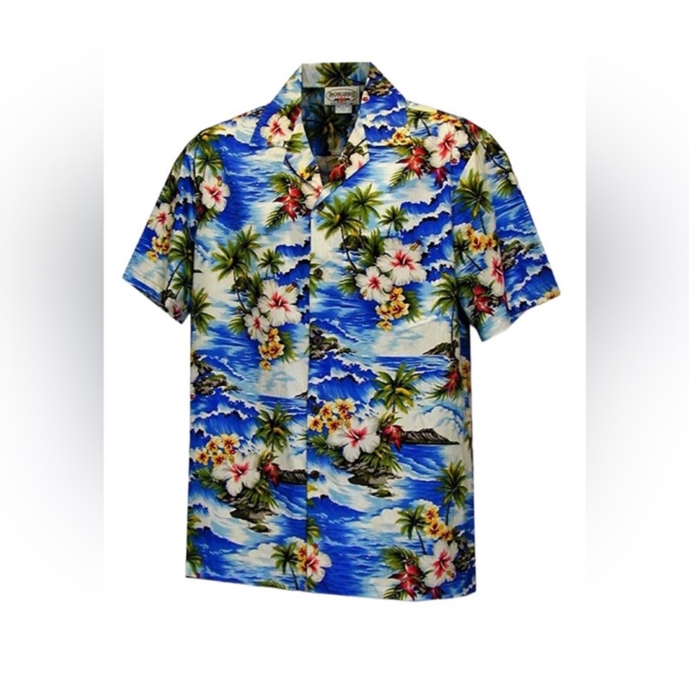 Pacific Legend Apparel men’s button down short sleeve Hawaiian shirt extra large